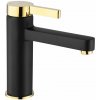 Umývadlová batéria REA POLO - čierno-zlatá, nízka