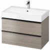Cersanit Virgo skrinka 79.4x42.7x50.1 cm závesná kúpeľňová skrinka pod umývadlo sivá-dub S522-029