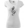 Husľový kľúč kvety - Dámske tričko Pure - XS ( Biela )