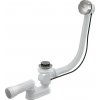 BESCO Automatický vaňový sifón s prepadom - chróm, biely Farba - Chróm VANSWAUTO