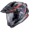 Prilba Scorpion ADF-9000 AIR FEAT Black Silver Red Veľkosť: M (57-58 cm)