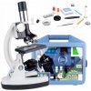 OPTICKÝ MIKROSKOP ZOOM 1200X ZESTAW LABORATORYJNY 3 OBJEKTÍVY + PRÍSLUŠENSTVO