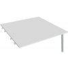 Hobis Pracovný stôl UNI A, k pozdĺ. reťazeniu, 160x75,5x160 cm, biela/sivá