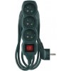 Emos 3 zásuvky 3m s vypínačom zelený P1313RZ - Predlžovací kábel 1.5mm2