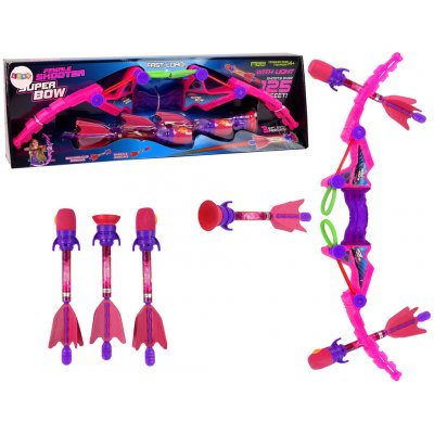 Lean Toys Detský rúžový luk svietiace šípy