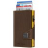 Tru Virtu Wallet Click & Slide Bamboo Brown Bark Gold
