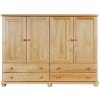 ImportWorld Komoda Lesly masiv v125 x š165 x h42 cm (Barva dřeva: Dub)
