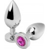 Metalhard Anal Plug Diamond Pink Small 5.71cm