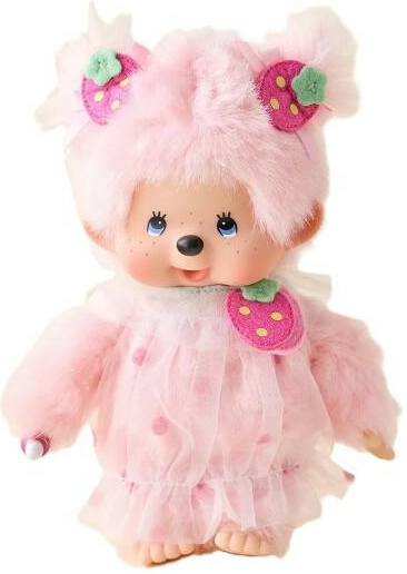 Monchhichi Mončiči dievča ružové Jahoda 20 cm