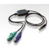 ATEN USB konvertor na 2xPS/2, kl.+myš, kabelový UC-10KM