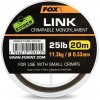 FOX - Náväzcový vlasec Edges Link Illusion Flurocarbon 20 m 0,53 mm 25 lb