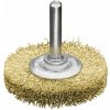 Lessmann 411542 | Rotačná kefa so stopkou priemer 6 mm mosadzný drôt, zvlnený priemer 20x6 / mosadzný drôt zvlnený 0,20