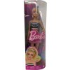 Mattel Bábika Barbie Fashionistas s pruhovaným topom, ružovou sukňou, čiernymi vysokými podpätkami a okuliarmi, Mattel HRH11