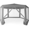 Záhradný altánok s moskytiérou 2 x 2 m sivá