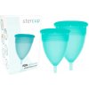Stercup fda silicone menstrual cup pack size s + l aquamarine 2 ks
