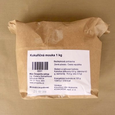 Život bez lepku kukuričná múka hladká bio 1 kg