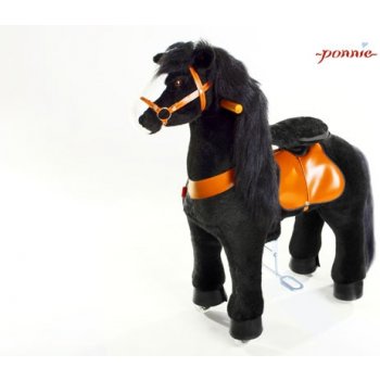 Ponnie Jazdiace kôň Black Horse pre jazdce do 40 kg 80x35x93 cm