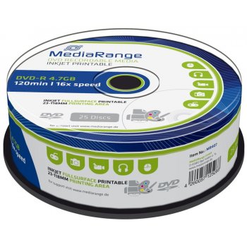 Mediarange DVD-R 4,7GB 16x, 25ks