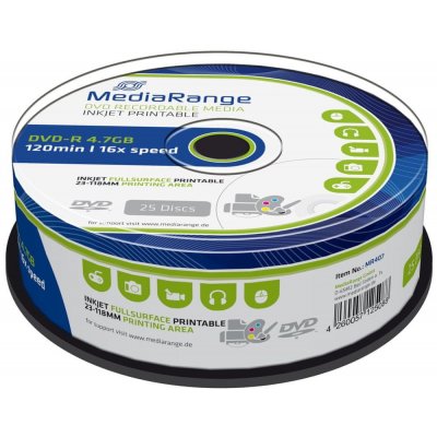 Mediarange DVD-R 4,7GB 16x, 25ks