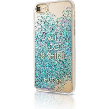 Púzdro Guess Liquid Glitter Hard iPhone 6/6S/7 Shine modré