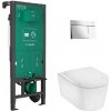 Hansgrohe EluPura S - Set predstenovej inštalácie, klozetu EluPura S a dosky SoftClose, tlačidlo iFrame Element E, chróm 60303000