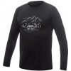 SENSOR Merino Active Van Life pánske čierne tričko dl.rukáv - XXL