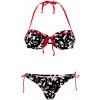 Kitty tangá - veselé bikiny plavky T1057 L čierna