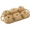 Forma na 6 malých bábovek 3 tvary zlatá 1 l, NORDIC WARE 91277