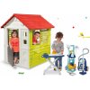 Set domček Lovely Smoby s upratovacím vozíkom vysávačom a žehliacou doskou so žehličkou
