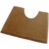 ROUTNER Kúpeľňová predložka UNI COLOR Béžová 10102 - Béžová / 50 x 50 cm WC s výkrojom 10102