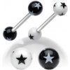 Steel Edge Piercing do jazyka 0158 Farba: Biela