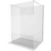 Mexen Kioto, sprchová zástena Walk-In 110 x 200 cm, 8mm číre sklo-námraza, brúsená oceľ profil, 800-110-002-97-35