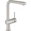 Grohe Minta - Drezová batéria s výsuvnou spŕškou, supersteel 30274DC0