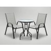 Garden Line SÚPRAVA BALKÓNOVÉHO NÁBYTKU - 2 STOLIČKY + STOLÍK - SIVÝ *5901