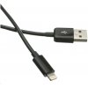 C-Tech CB-APL-20B USB 2.0 Lightning (IP5 a vyšší) nabíjací a synchronizačný kábel, 2m, černý