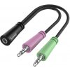HAMA 200351 headset redukcia jack 3,5 mm 4pól. na 2x jack vidlicu