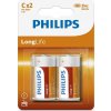 Philips | Philips R14L2B/10 - 2 ks Zinkochloridová batéria C LONGLIFE 1,5V 2800mAh | P2209