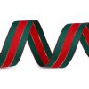 Vianočná stuha s lurexom šírka 25 mm - 22.5 m červená zelená
