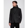 Ombre Men's jacket with high collar and hood - black čierna M Ombre 5902228973621
