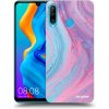 Picasee silikónový čierny obal pre Huawei P30 Lite - Pink liquid