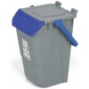 Mobil Plastic Plastový odpadkový kôš na triedenie odpadu ECOLOGY II, 35 l, sivá/modrá