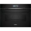 Siemens iQ700 Vstavaná kompaktná kombinovaná parná rúra 60 x 45 cm Čierna CS736G1B1