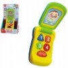 Teddies Telefon Mobil na baterie se zvukem se světlem žlotozelený