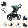 Set 7v1 Thule Urban Glide 4-wheel Mid blue 2024 + madlo + vanička Black + JOMK príslušenstvo