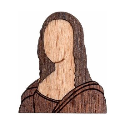 BeWooden brošňa slávne osobnosti vyrobené z dreva BR104