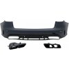 KITT Rear Bumper with Exhaust Muffler Tips Black suitable for Mercedes C-Class W205 Limousine (2014-2020) C63 Design