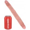 King Cock 12 Slim realistické dvojité dildo 31 cm prírodné