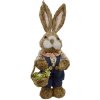 Veľkonočný zajačik zo slamy s košíkom, 13 x 33 x 11 cm