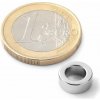 SOLLAU Neodymový magnet medzikružie D 10/6 mm, H 4 mm, N38, ponikelovaný
