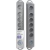 Qoltec Anti-surge power strip | 6 zásuviek | 5 m | Šedá